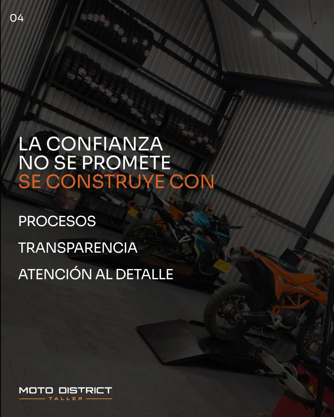 Motos en proceso de servicio